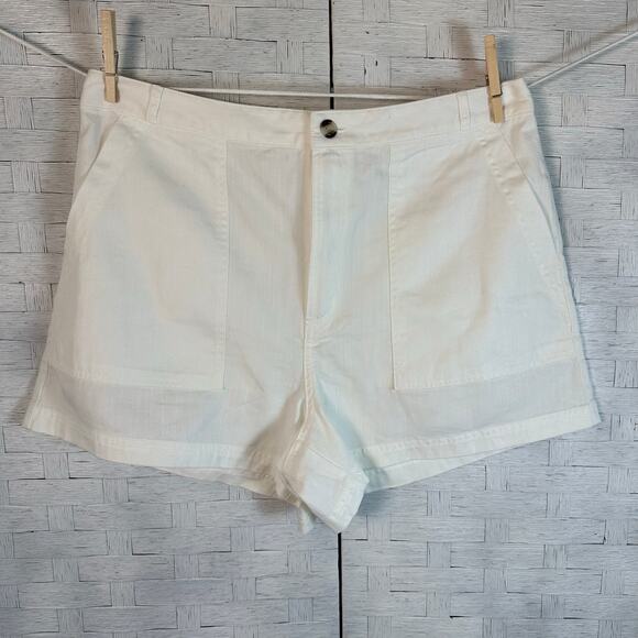Universal Thread Pants - Universal thread cream, Bermuda shorts packets, high-rise nautical plus size